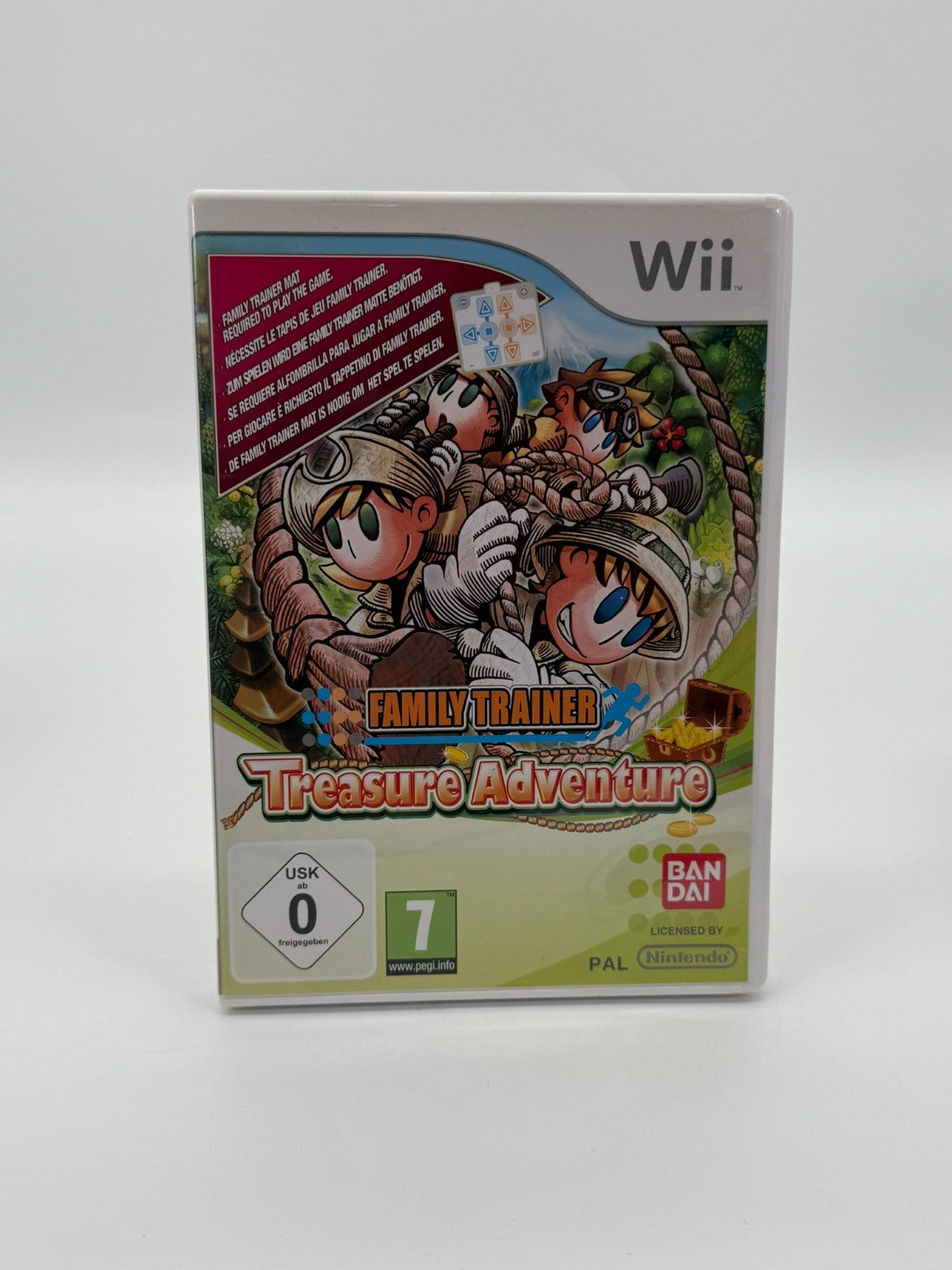 Family Trainer Treasure Adventure Nintendo Wii guter Zustand CIB OVP