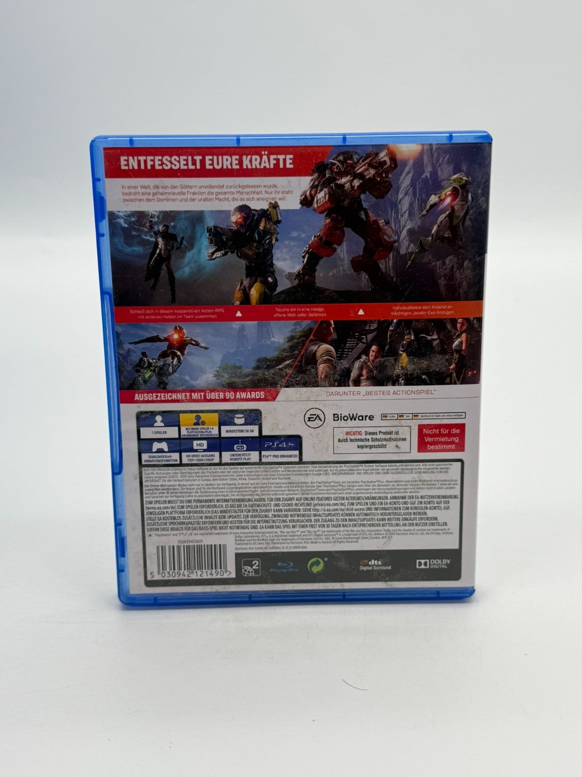 Anthem Sony PlayStation 4 Very Good Condition CIB OVP