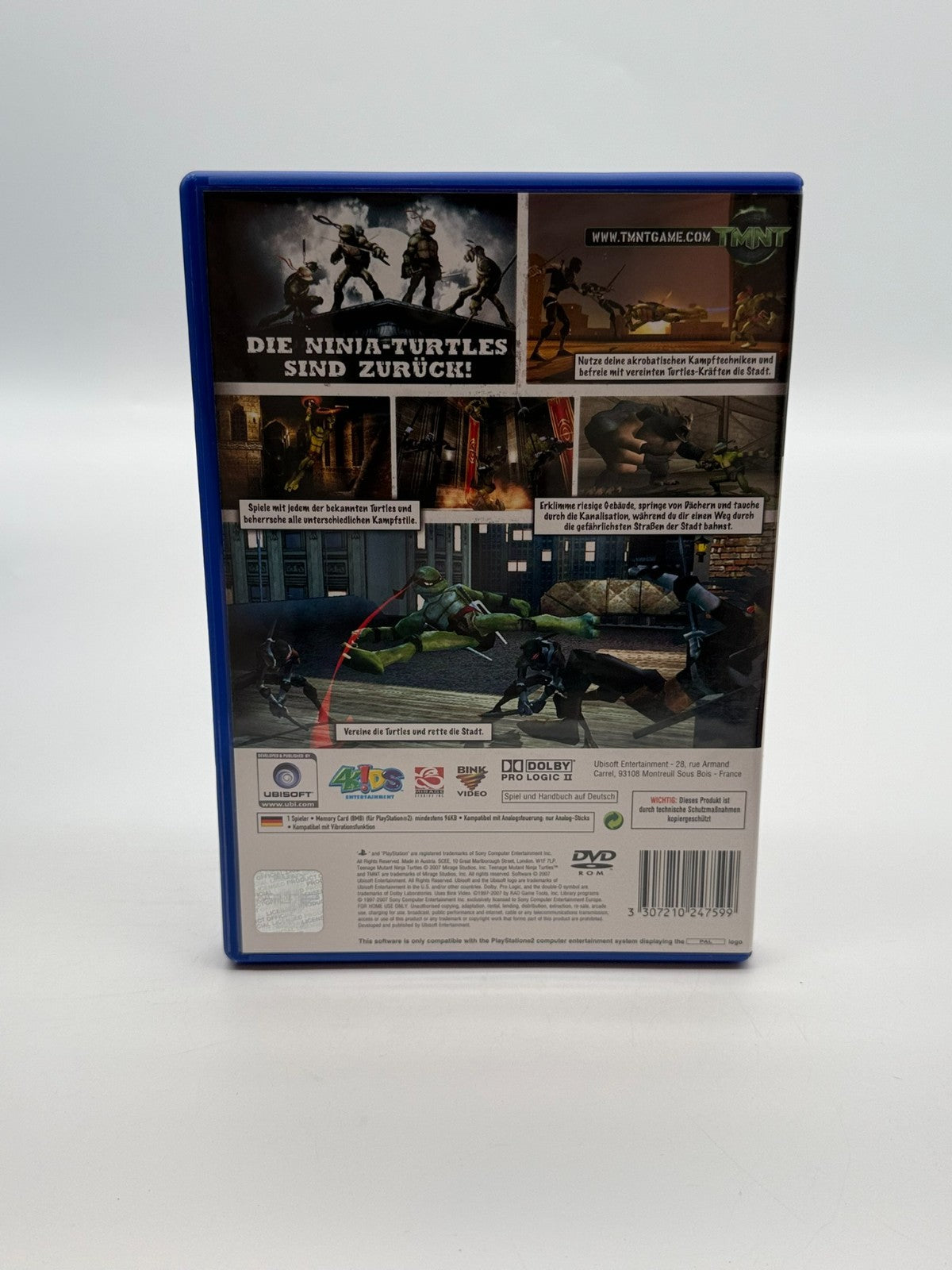 TMNT Teenage Mutant Ninja Turtles Sony Playstation 2 guter Zustand CIB OVP