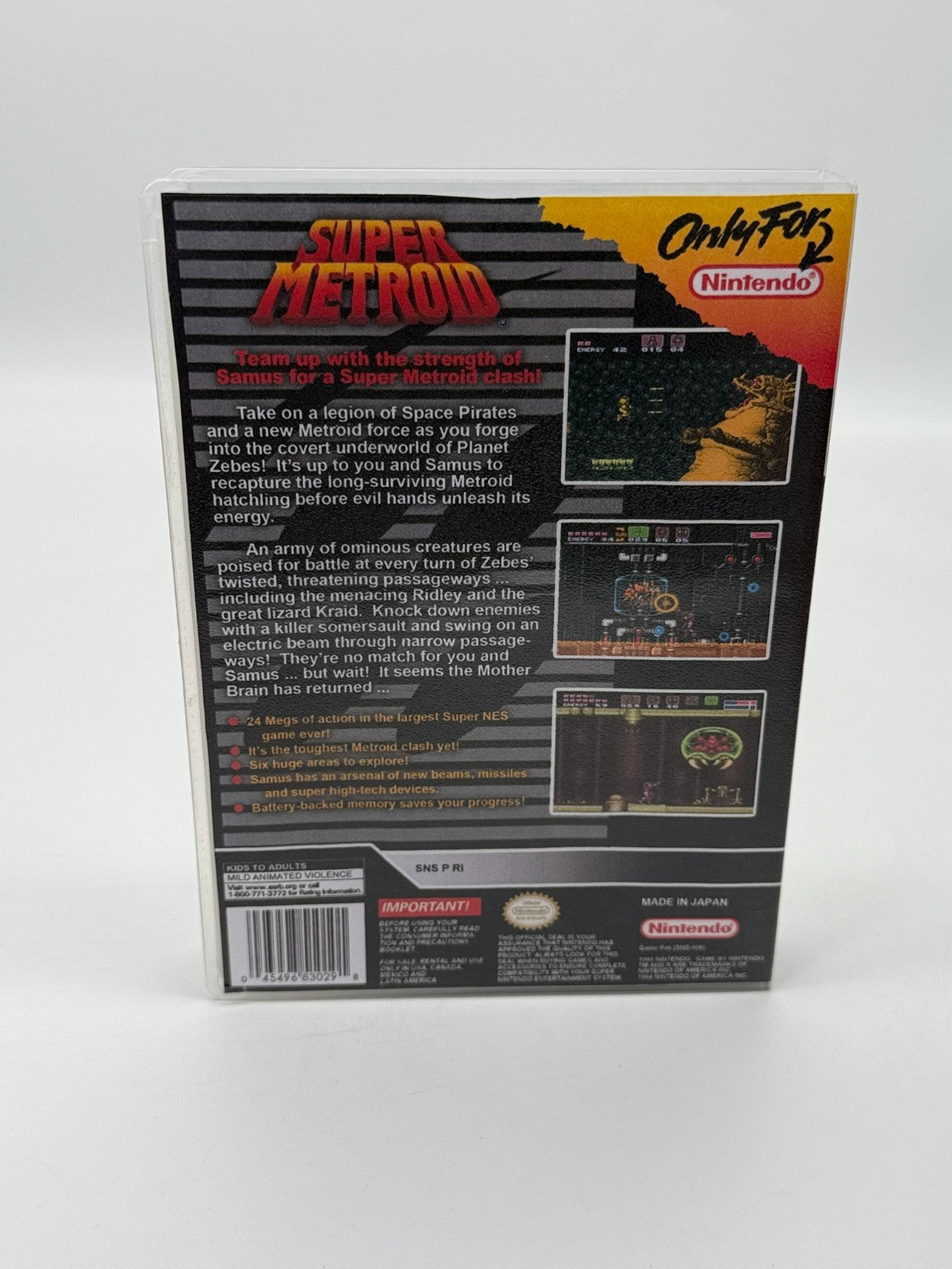 Super Metroid Super Nintendo SNES NTSC-U/C good condition manual + cartridge