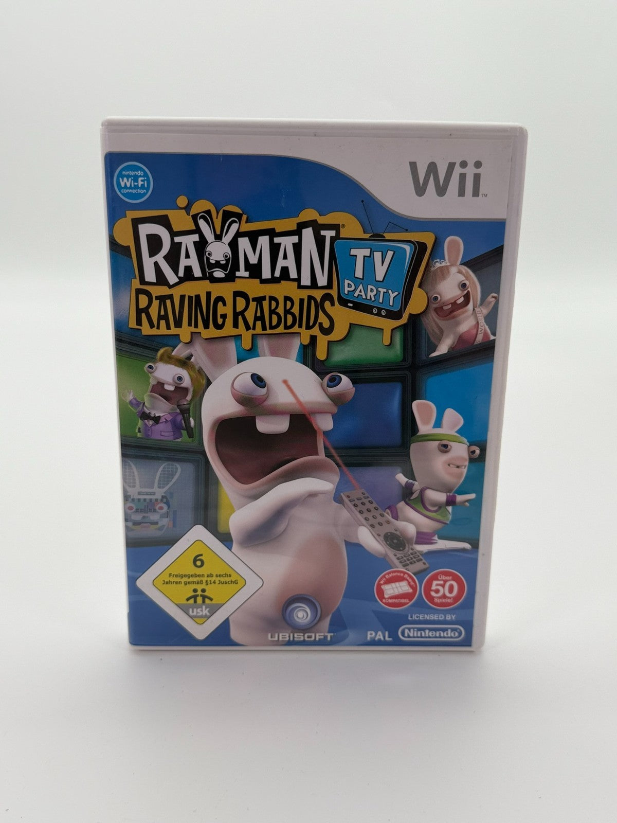Rayman Raving Rabbids TV Party Nintendo Wii guter Zustand CIB OVP