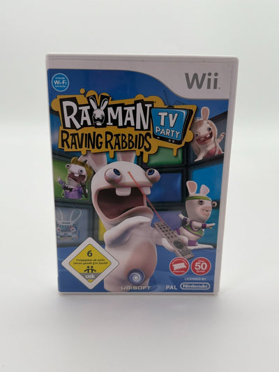 Rayman Raving Rabbids TV Party Nintendo Wii guter Zustand CIB OVP