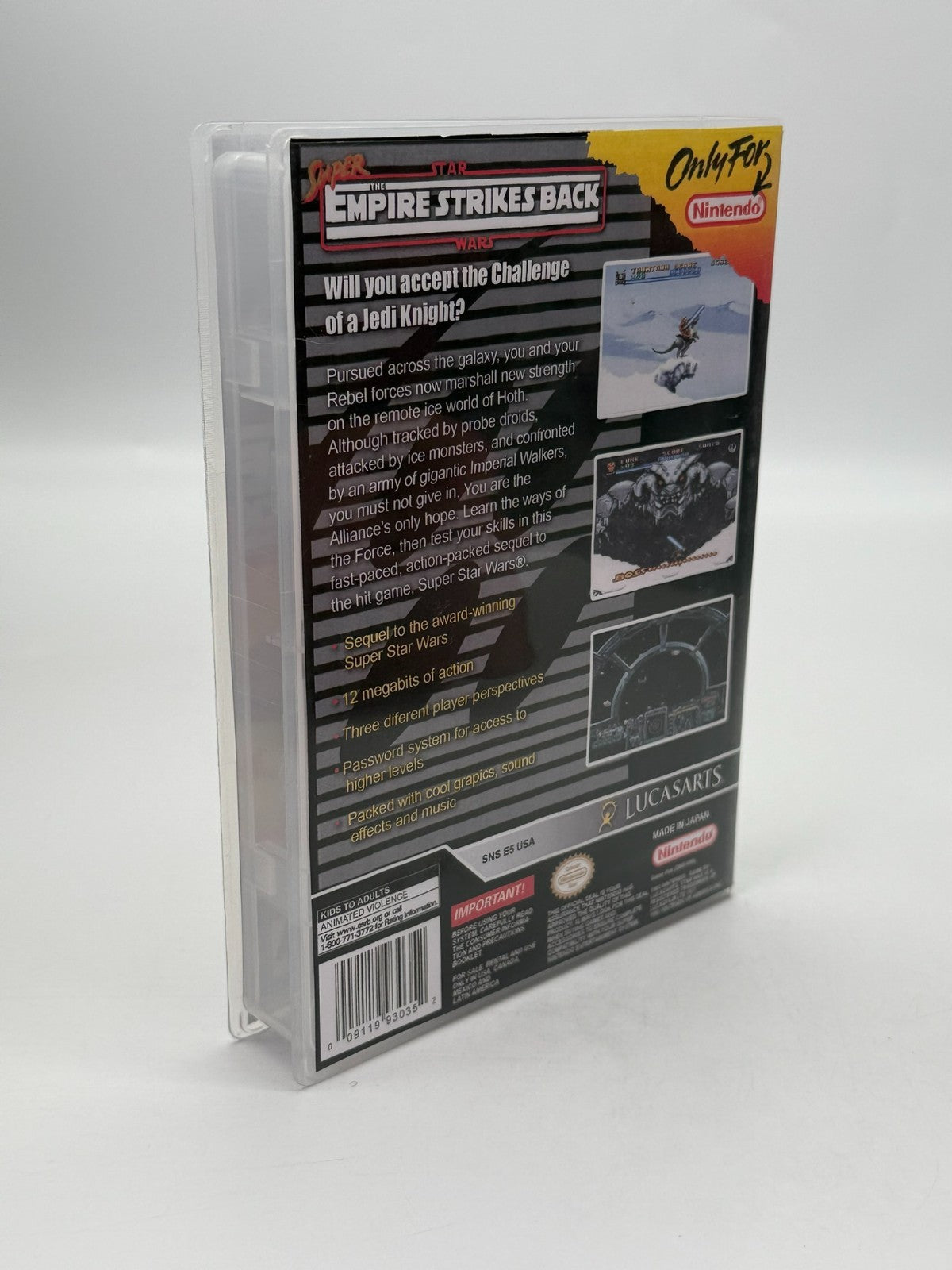 Super Star Wars The Empire Strikes Back Super Nintendo SNES NTSC-U/C