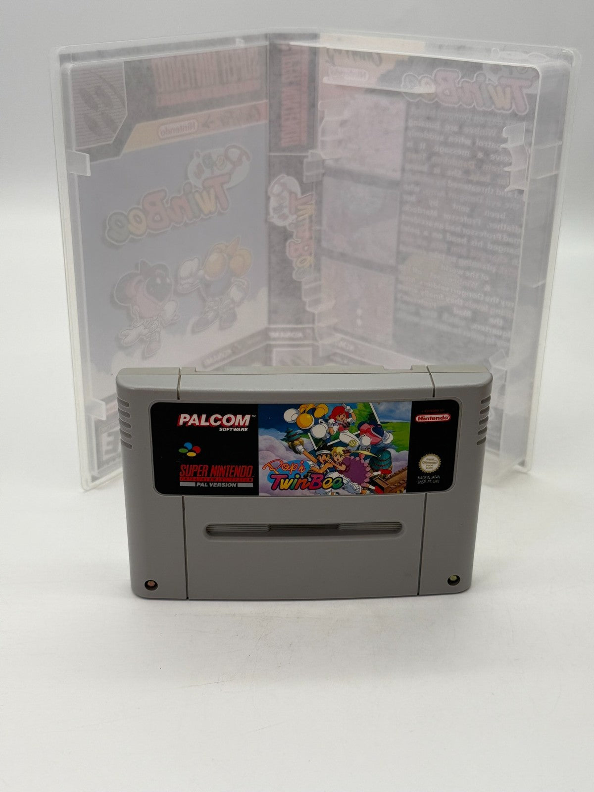 Pop´n TwinBee Super Nintendo SNES PAL bon état Cartouche + Housse de protection