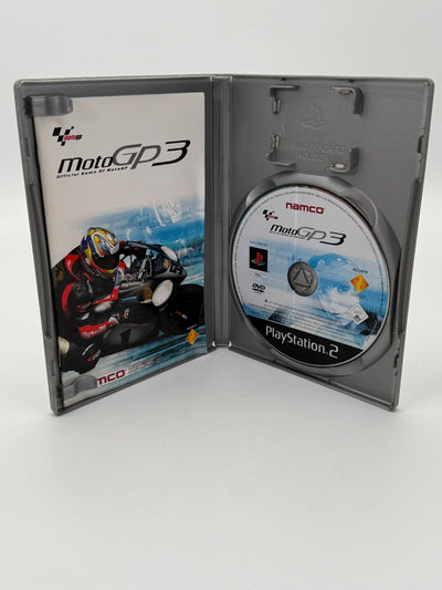 MotoGP 3 Sony Playstation 2 bon état complet en boîte avec emballage d'origine