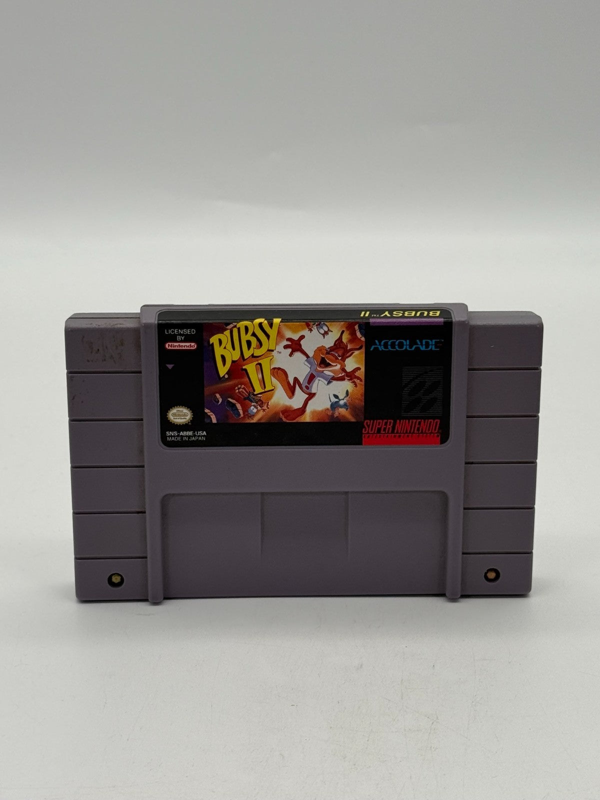 Bubsy II Super Nintendo SNES NTSC-U/C good condition Cartridge + Case
