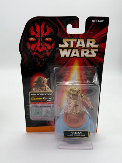Star Wars Episode 1 Yoda With Jedi Council Chair New Unopened Comm Tech Chip