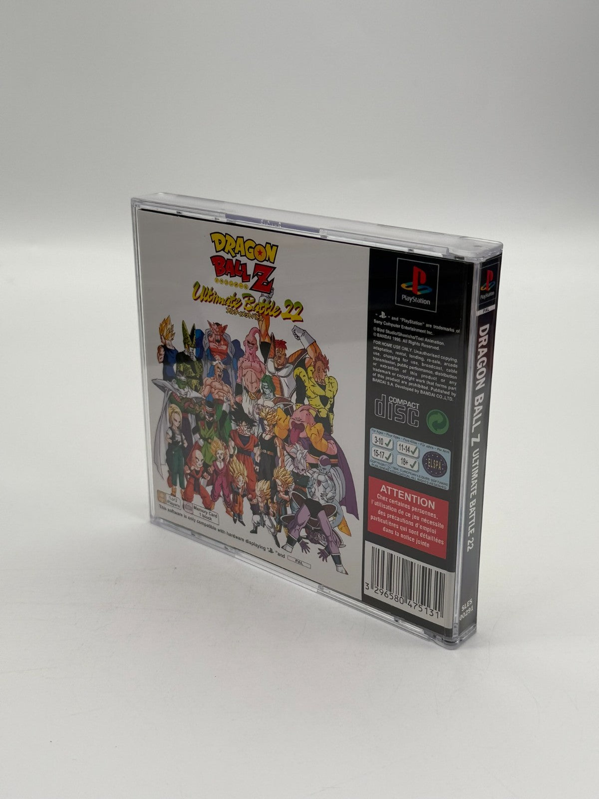 Dragon Ball Z Ultimate Battle 22 Sony Playstation 1 Disque et Boîtier seulement