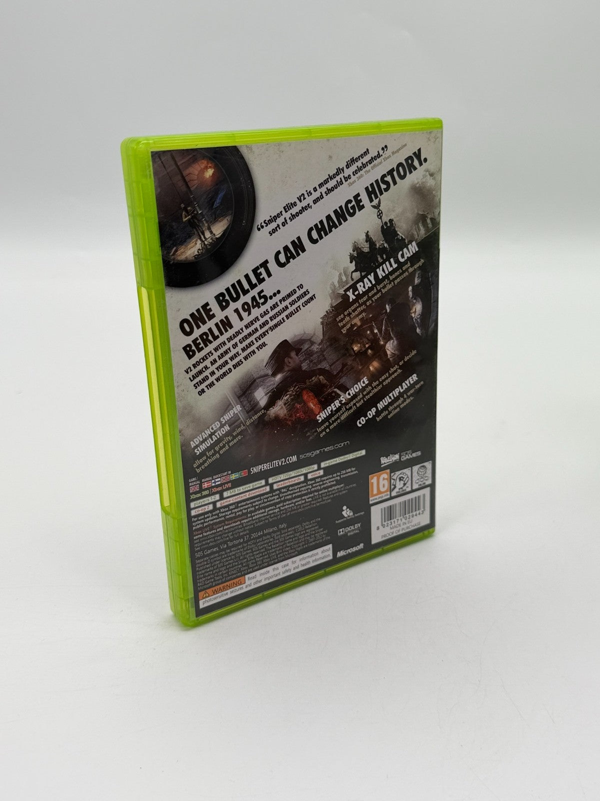 Sniper Elite V2 Microsoft Xbox 360 Very Good Condition CIB OVP