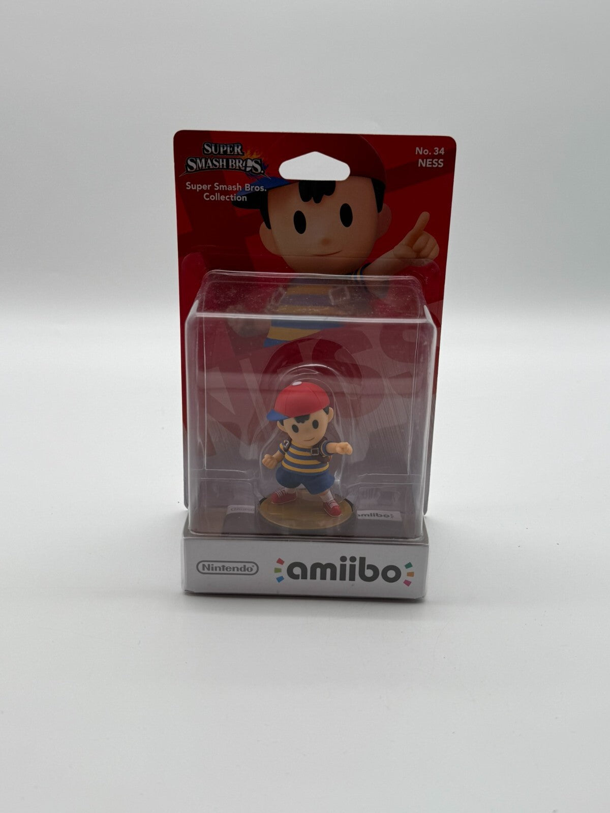 Super Smash Bros. Ness No. 34 Amiibo 3DS Wii U Switch Neuf et inutilisé