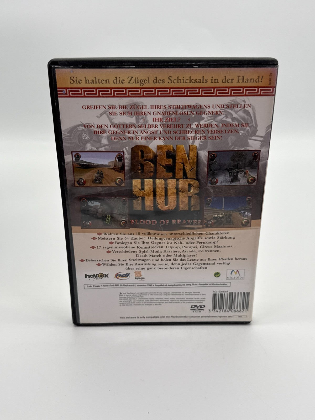 Ben Hur Sony Playstation 2 bon état complet en boîte
