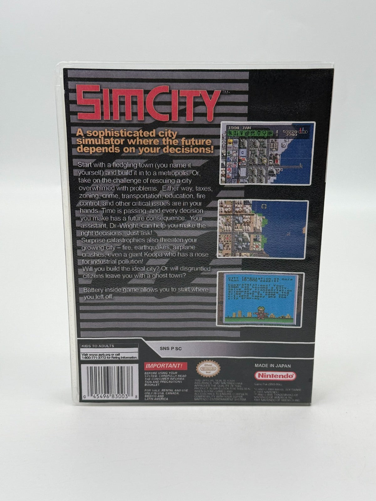 Sim City Super Nintendo SNES NTSC-U/C bon état Cartouche + manuel
