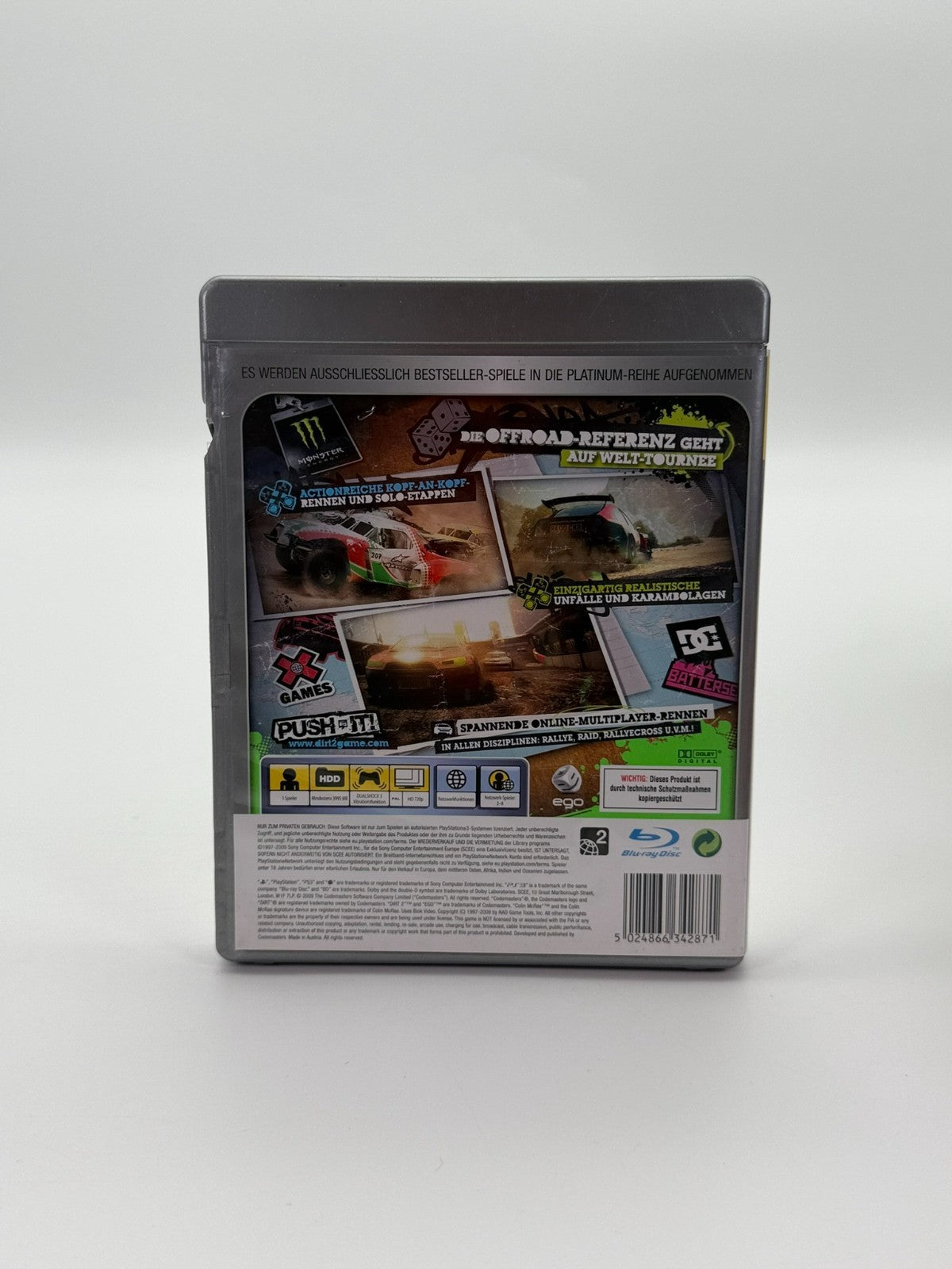 Colin McRae Dirt 2 Sony PlayStation 3 Good Condition CIB OVP