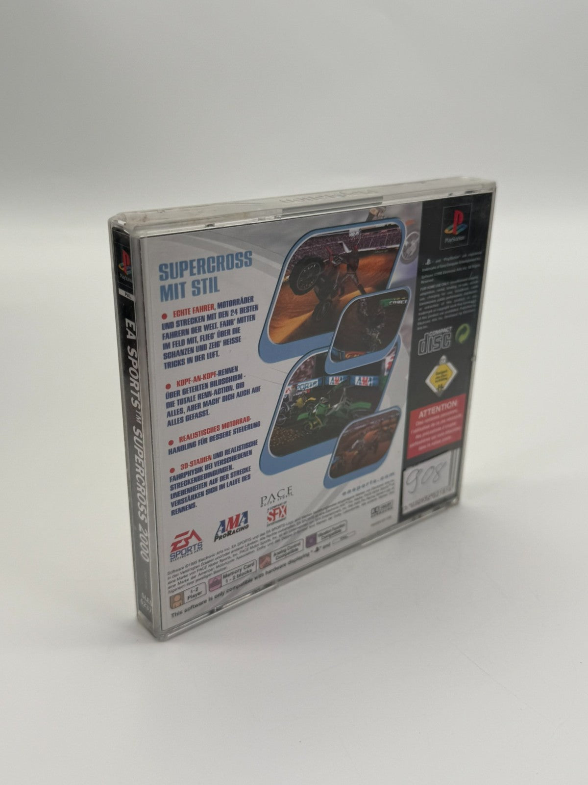 EA Sports Supercross 2000 Sony Playstation 1 Akzeptabler Zustand OVP