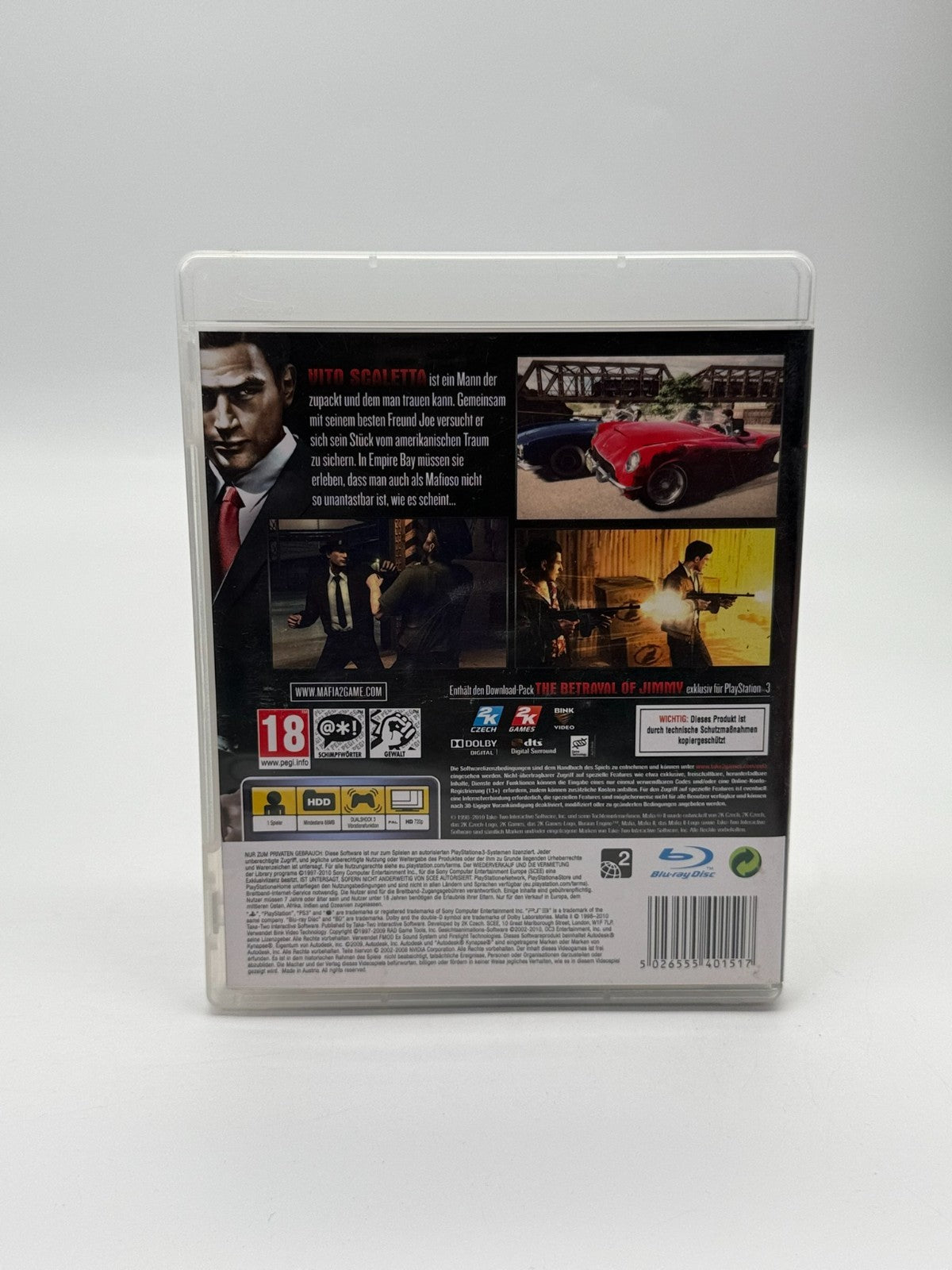 Mafia II Sony Playstation 3 guter Zustand CIB OVP