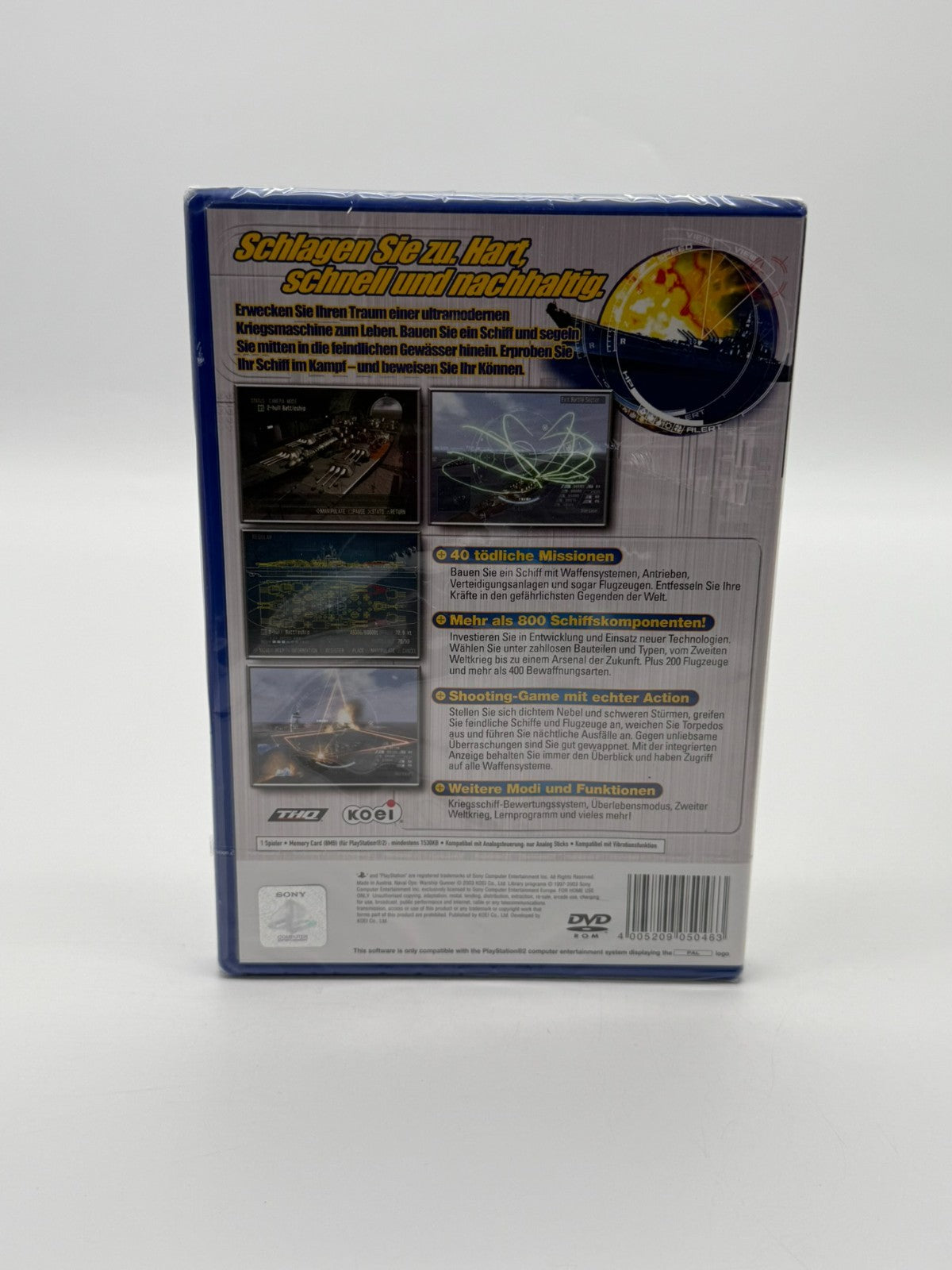 Naval Ops Warship Gunner Sony Playstation 2 Scellé d'usine bon état CIB OVP