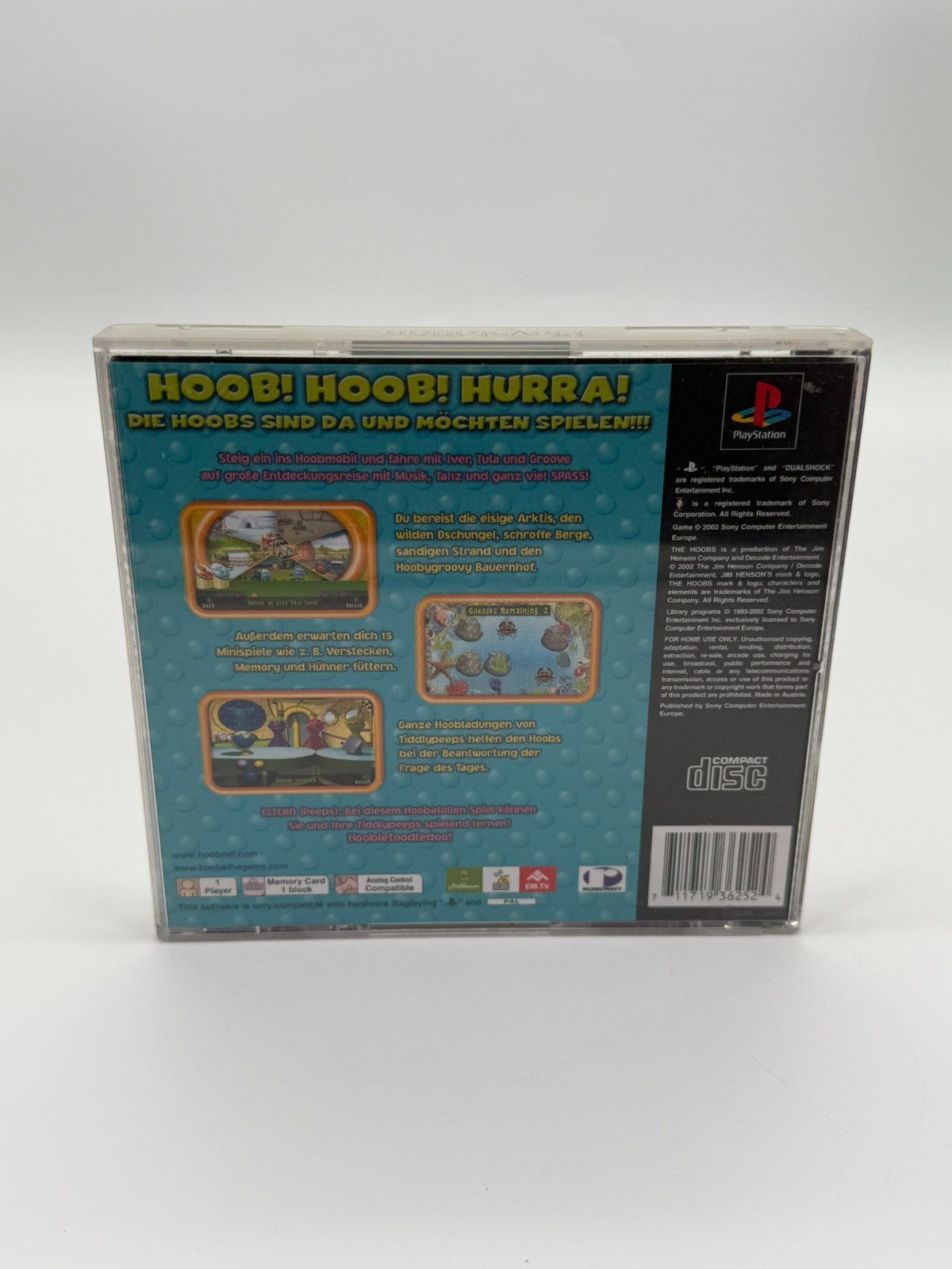The Hoobs Sony Playstation 1 Akzeptabler Zustand CIB OVP