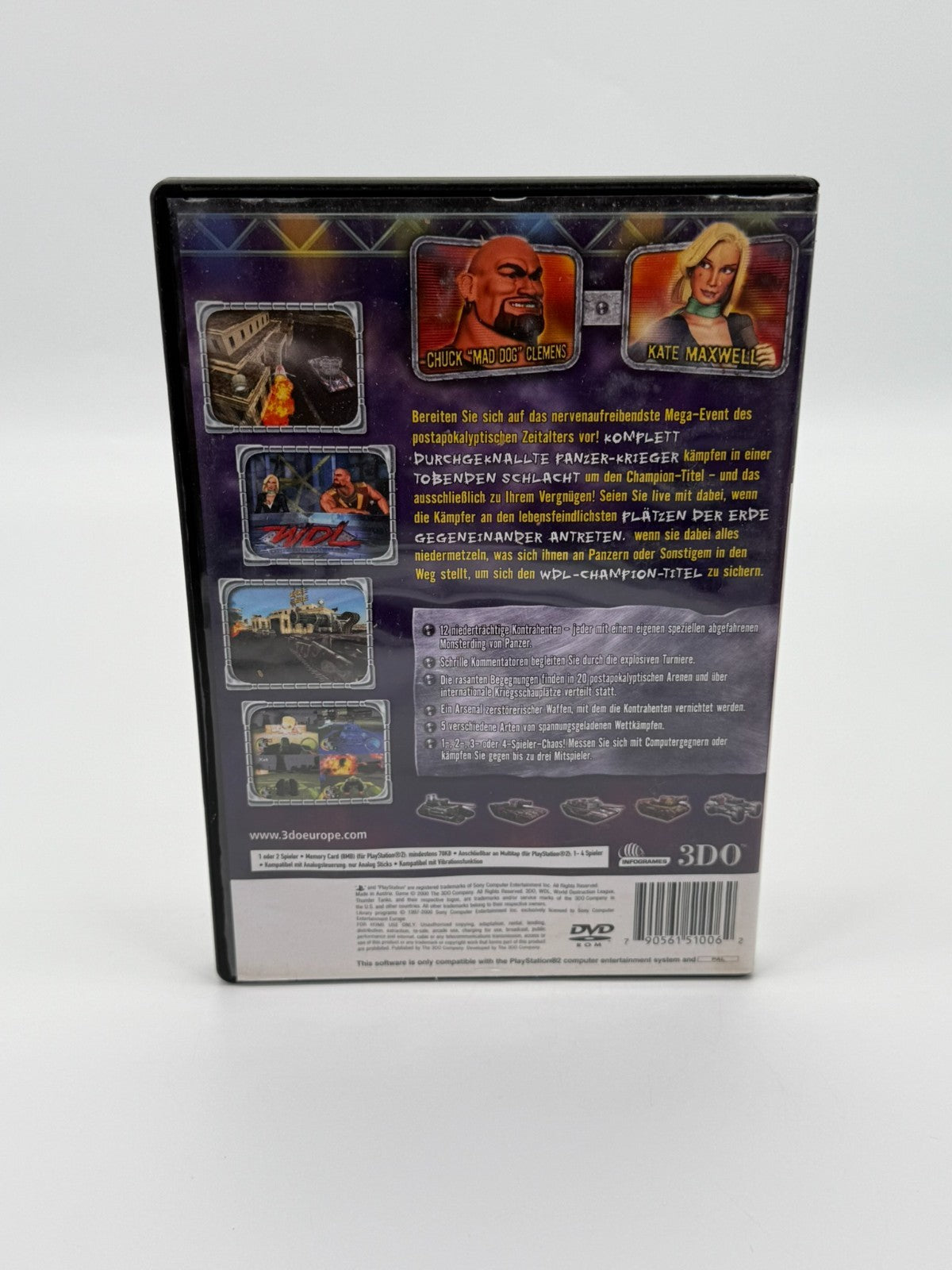 World Destruction League Thunder Tanks Sony Playstation 2 guter Zustand CIB OVP