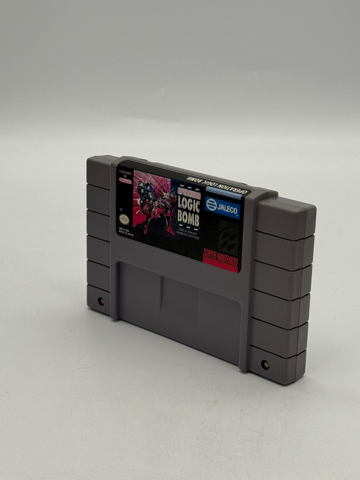 Operation Logic Bomb Super Nintendo SNES NTSC-U/C good condition Cartridge + Case