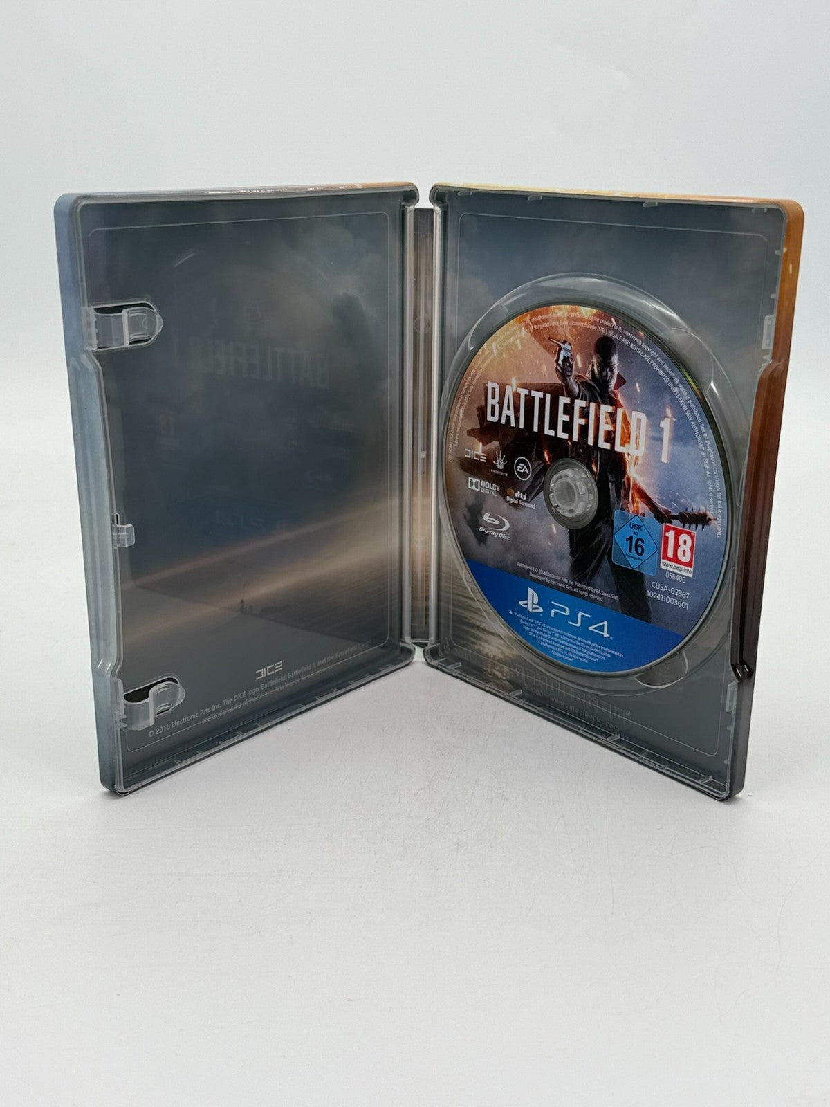 Battlefield 1 Steelbook Sony Playstation 4 avec jeu, bon état, emballage d'origine