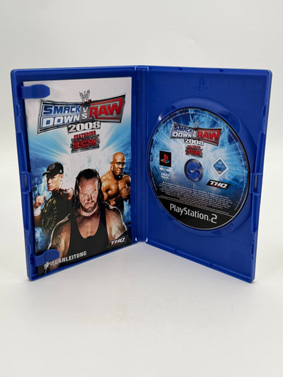 WWE Smack Down vs. Raw 2008 Sony Playstation 2 bon état CIB OVP