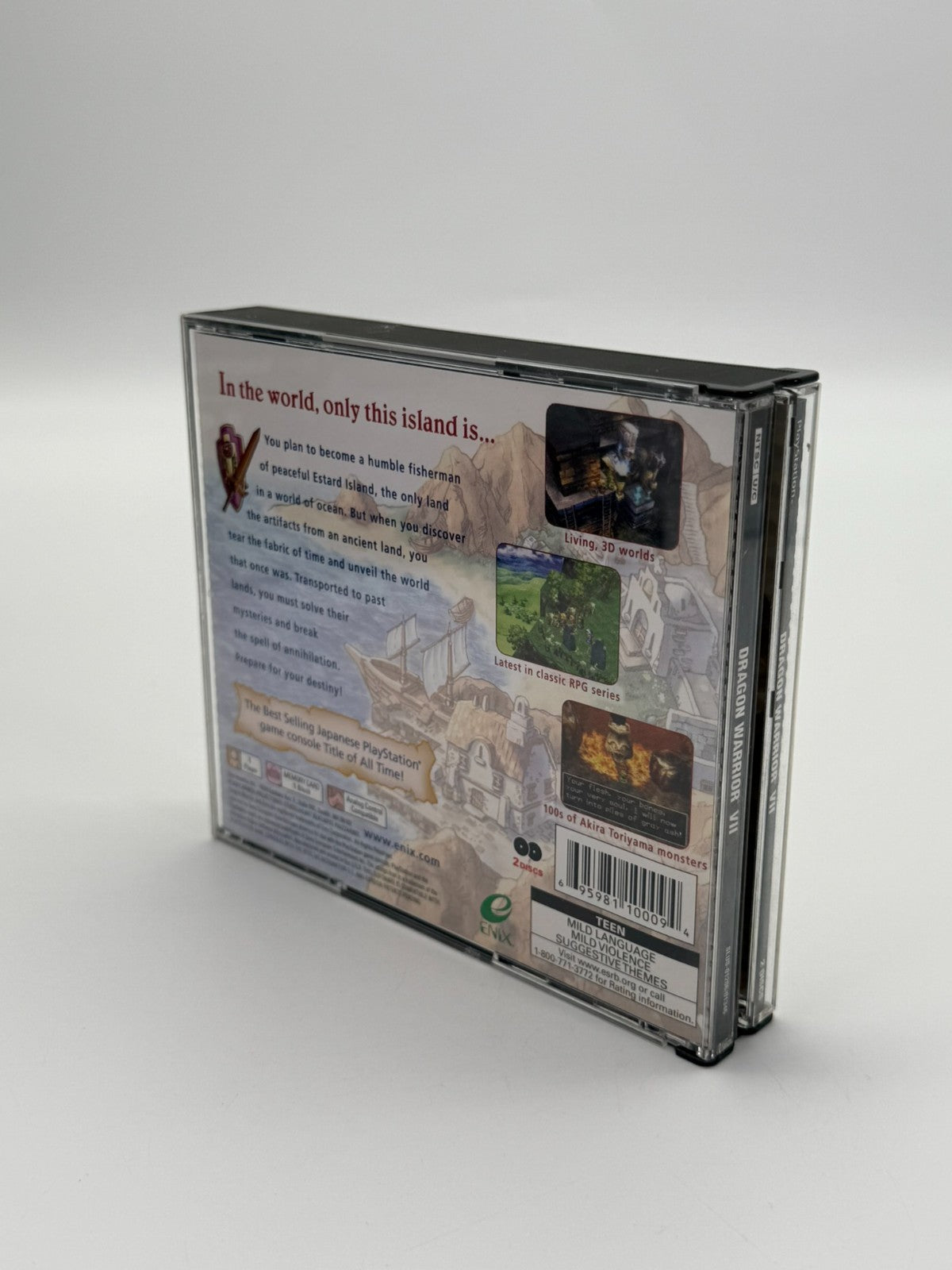 Dragon Warrior VII Sony Playstation 1 bon état CIB OVP Grande Boîte NTSC