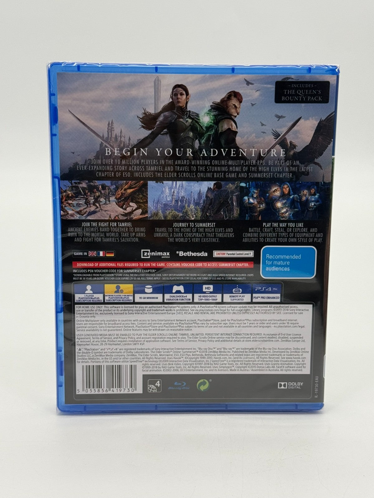 The Elder Scrolls Online Summerset Sony Playstation 4 Factory Sealed