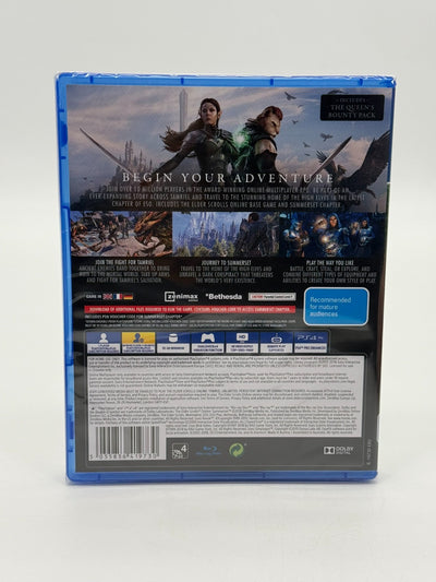 The Elder Scrolls Online Summerset Sony Playstation 4 Factory Sealed