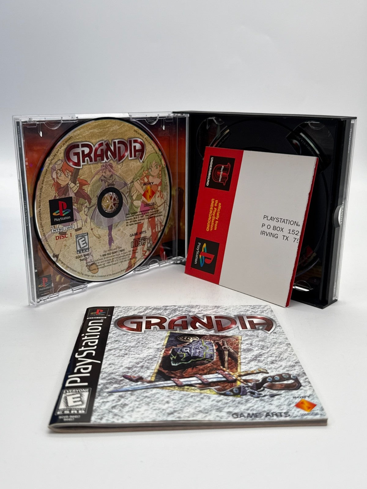 Grandia Sony Playstation 1 NTSC U/C bon - très bon état CIB Boîte