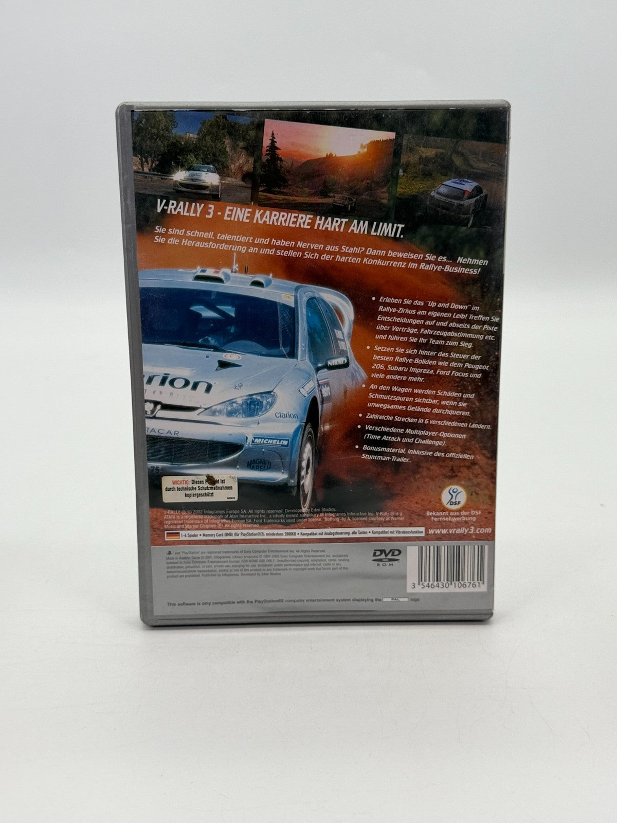 V-Rally 3 Sony Playstation 2guter Zustand CIB OVP