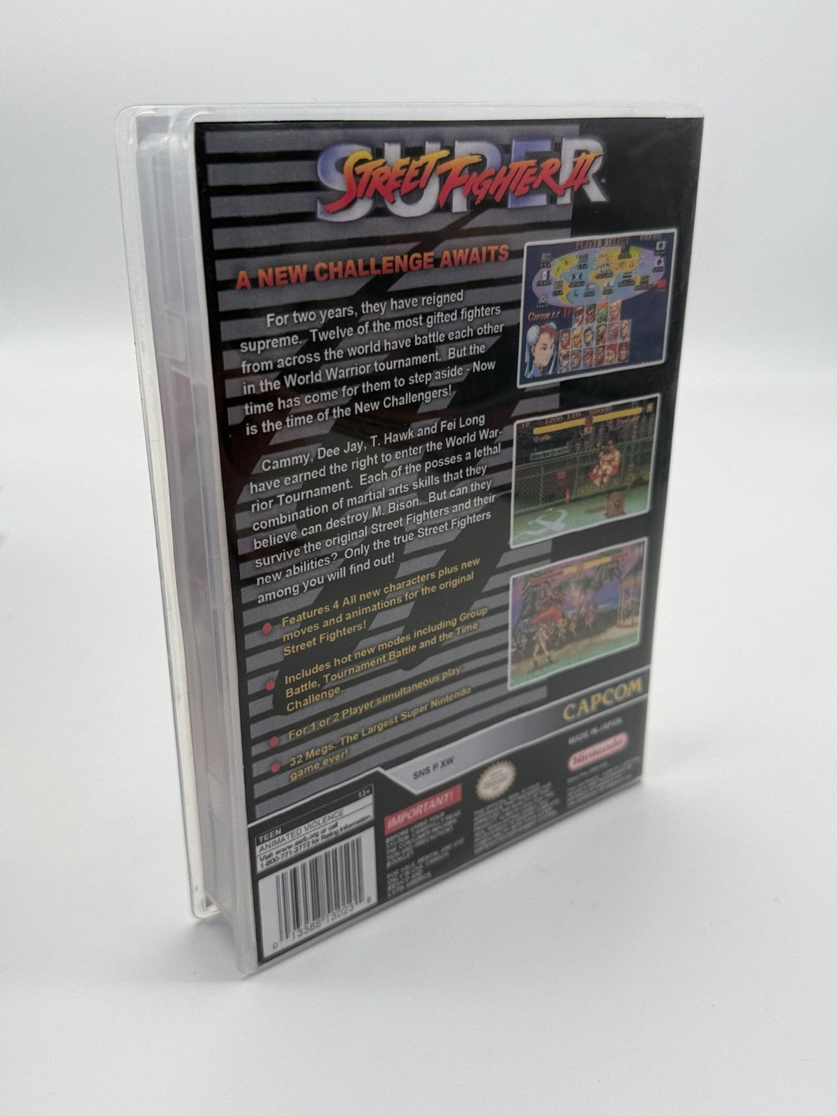 Super Street Fighter II Super Nintendo SNES NTSC-U/C bon état
