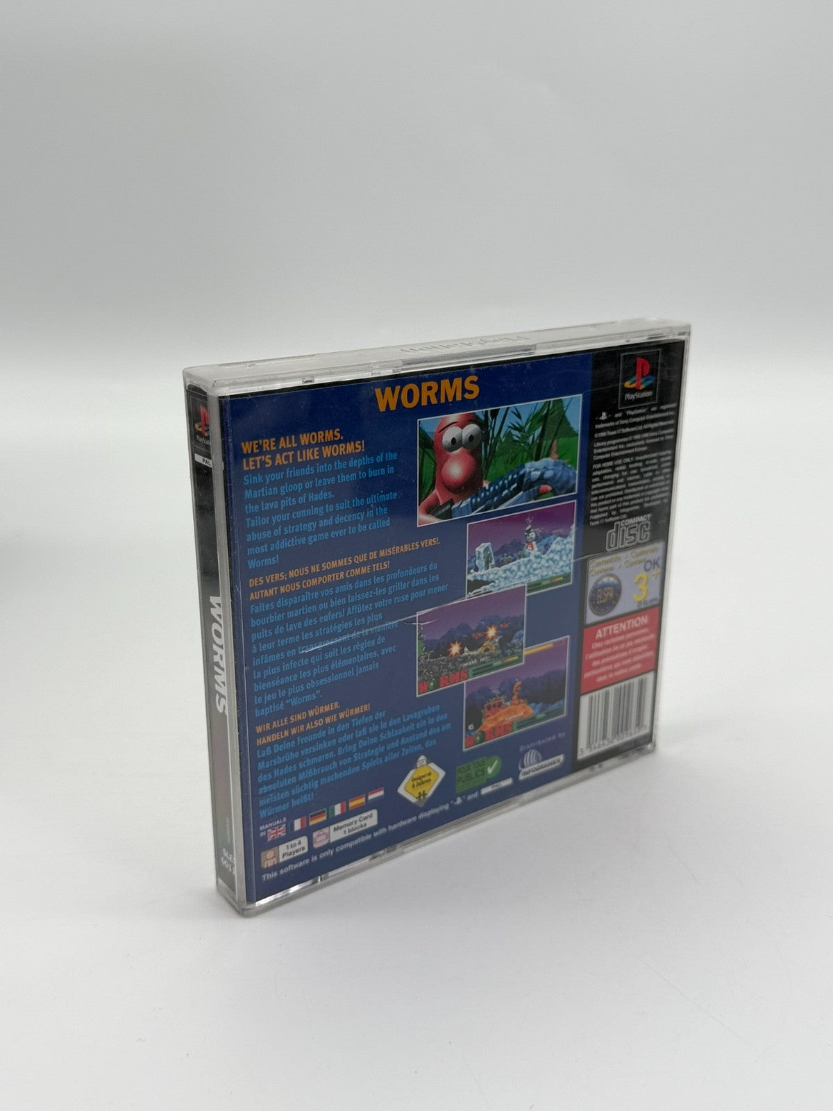 Worms Sony Playstation 1 akzeptabler - guter Zustand CIB OVP