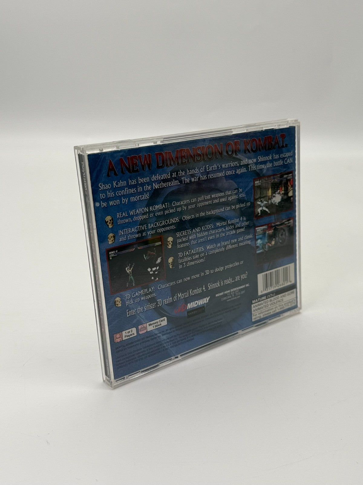 Mortal Kombat 4 Sony Playstation 1 NTSC-U/C Sehr guter Zustand CIB OVP