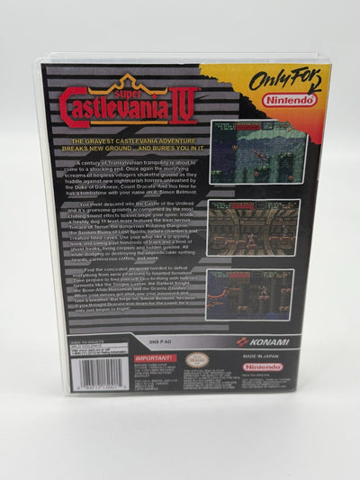 Super Castlevania IV Super Nintendo SNES NTSC-U/C Very Good Manual + Cartridge