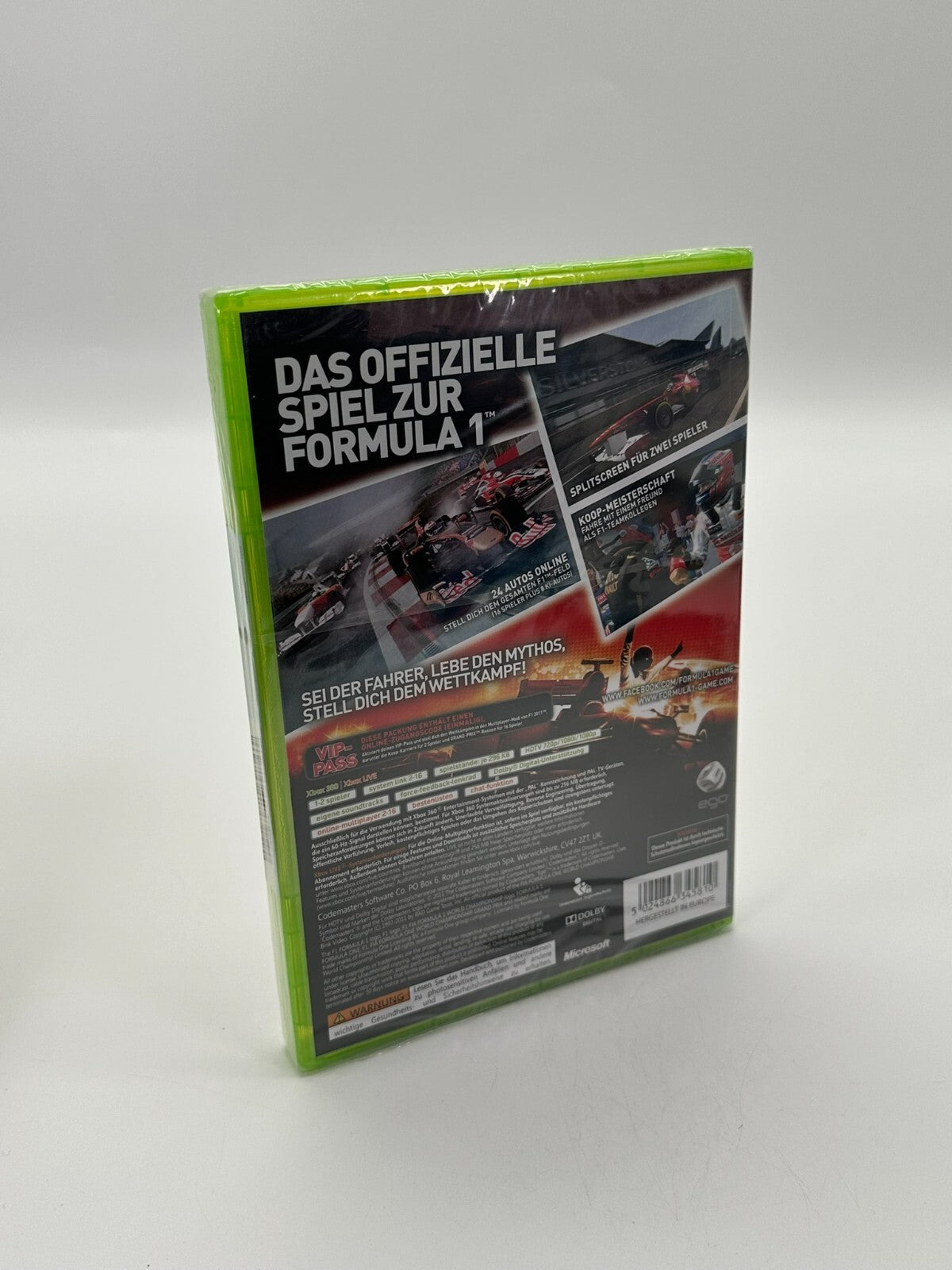 Formula 1 2011 Microsoft Xbox 360 Factory Sealed New CIB OVP