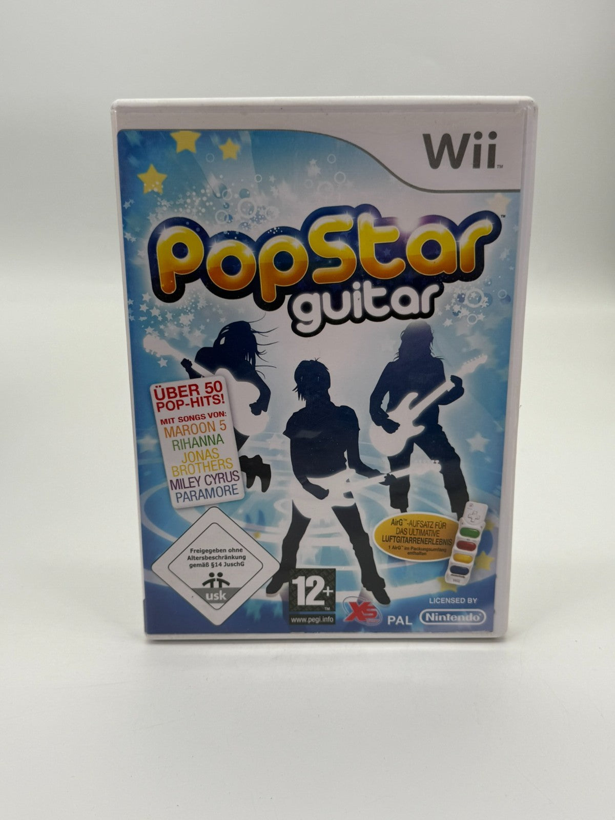 Popstar Guitar Nintendo Wii guter Zustand CIB OVP