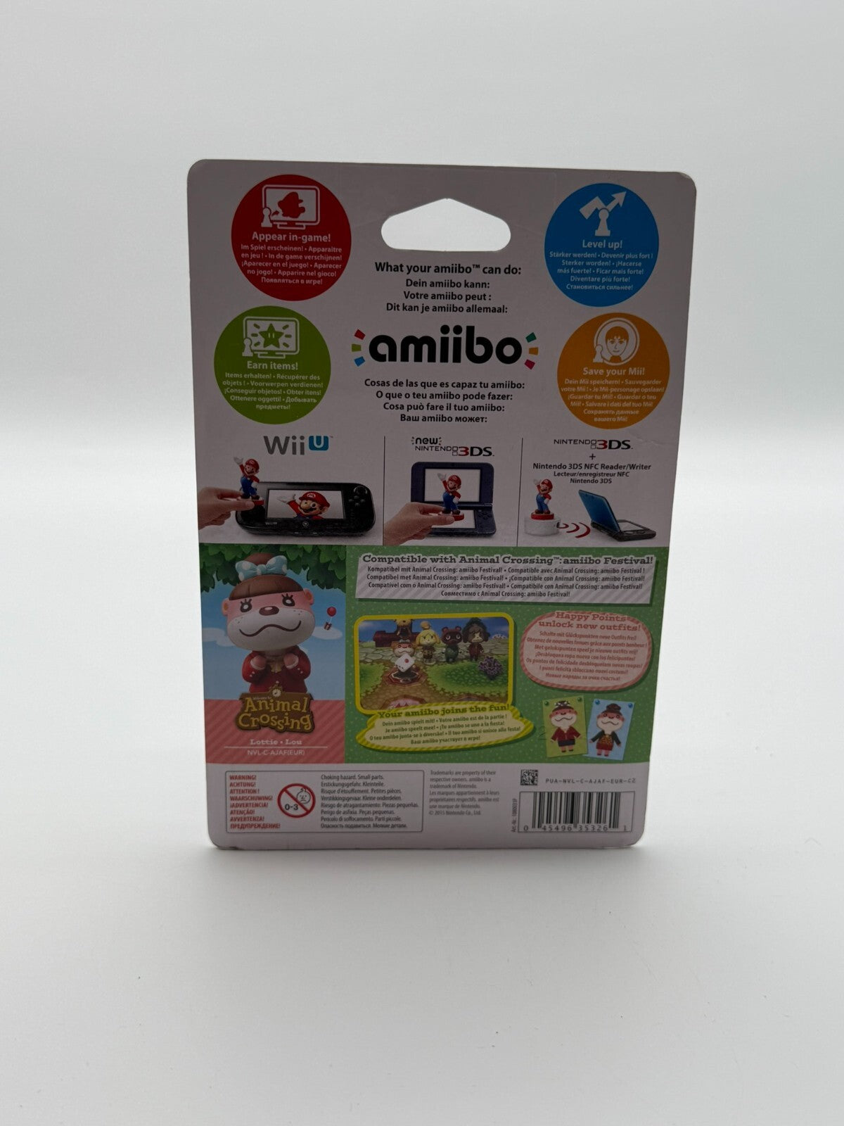 Animal Crossing Lottie Charlotte Amiibo 3DS Wii U Switch Neuf & Jamais Utilisé