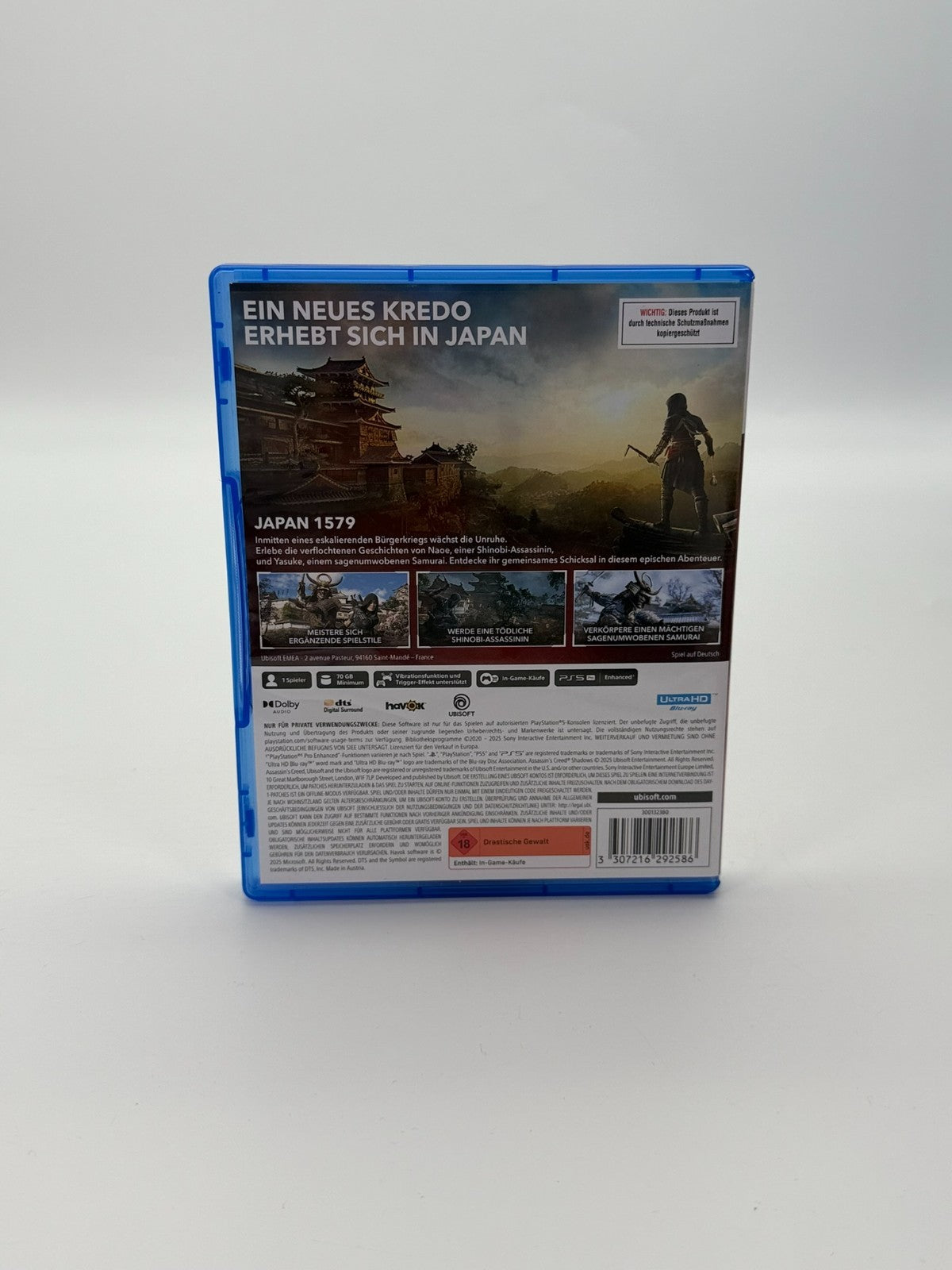 Assassins Creed Shadows Sony PlayStation 5 Good Condition CIB OVP