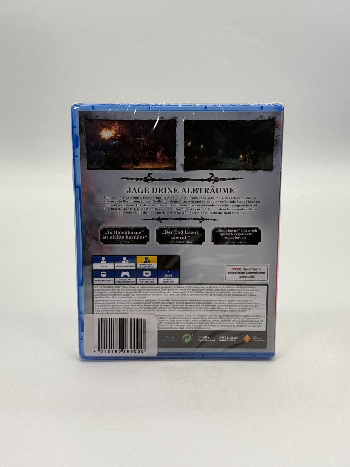 Bloodborne Sony Playstation 4 Neuf sous blister complet en boîte scellée