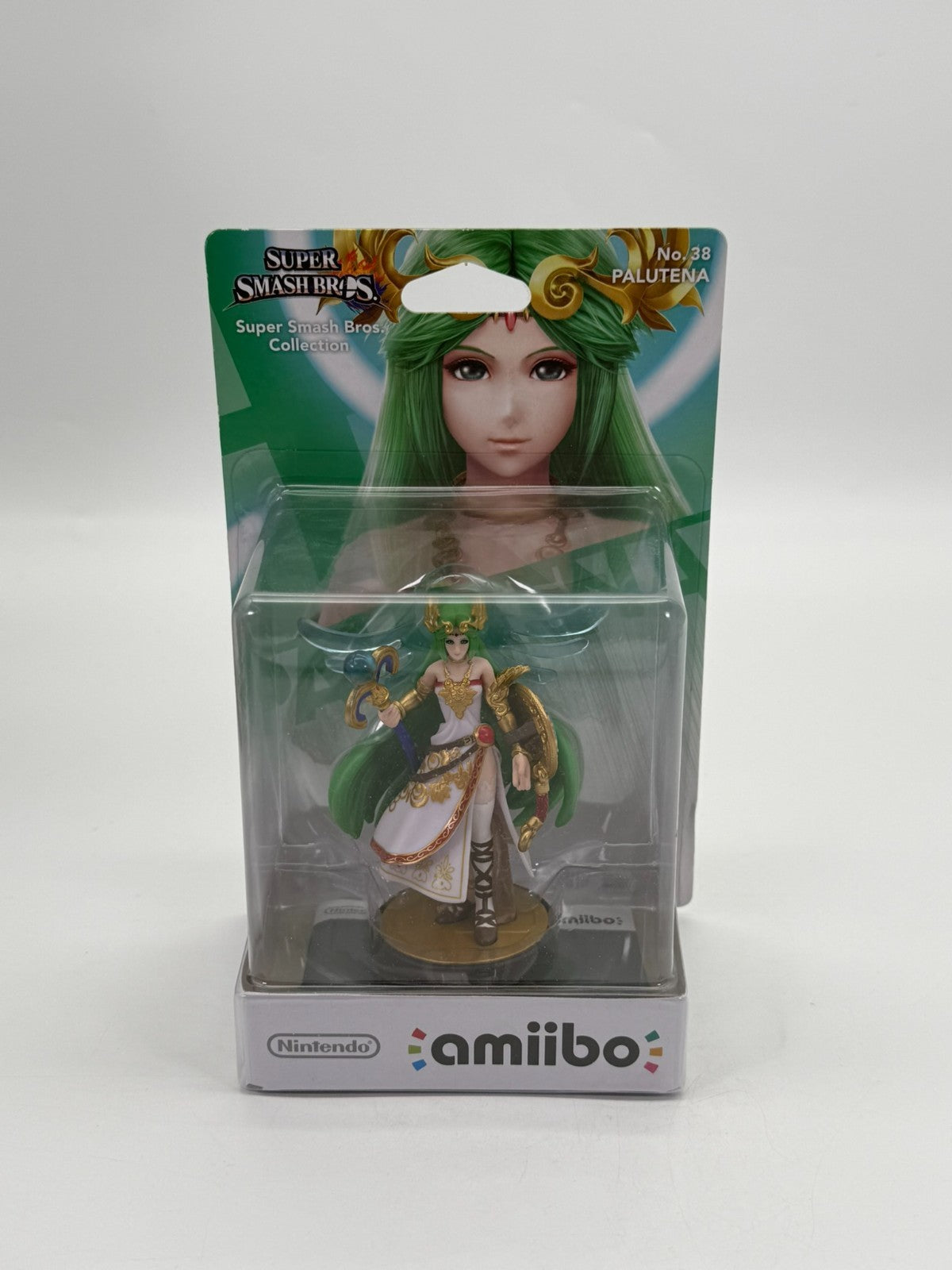 Super Smash Bros. Palutena Nº 38 Amiibo Scellé Neuf Complet en Boîte (CIB) Emballage d'Origine (OVP)