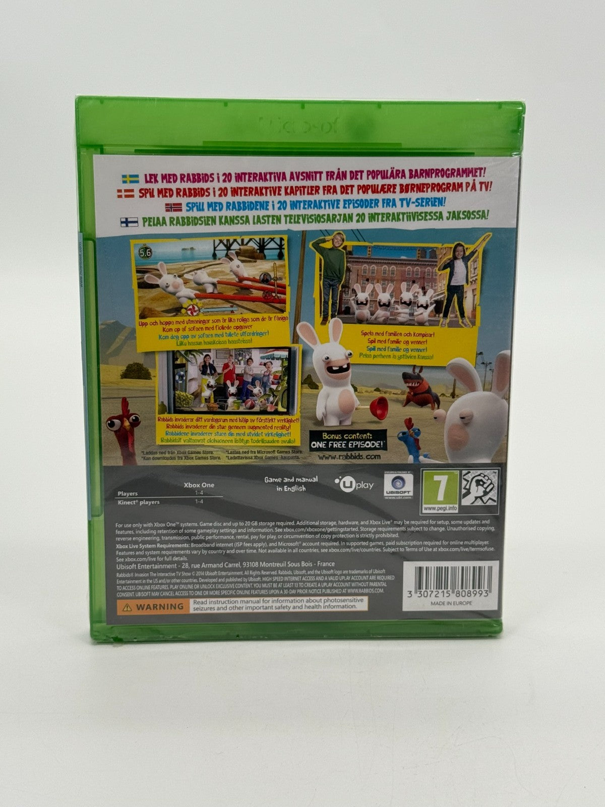 Rabbids Invasion The Interactive TV Show Microsoft Xbox One Factory Sealed CIB
