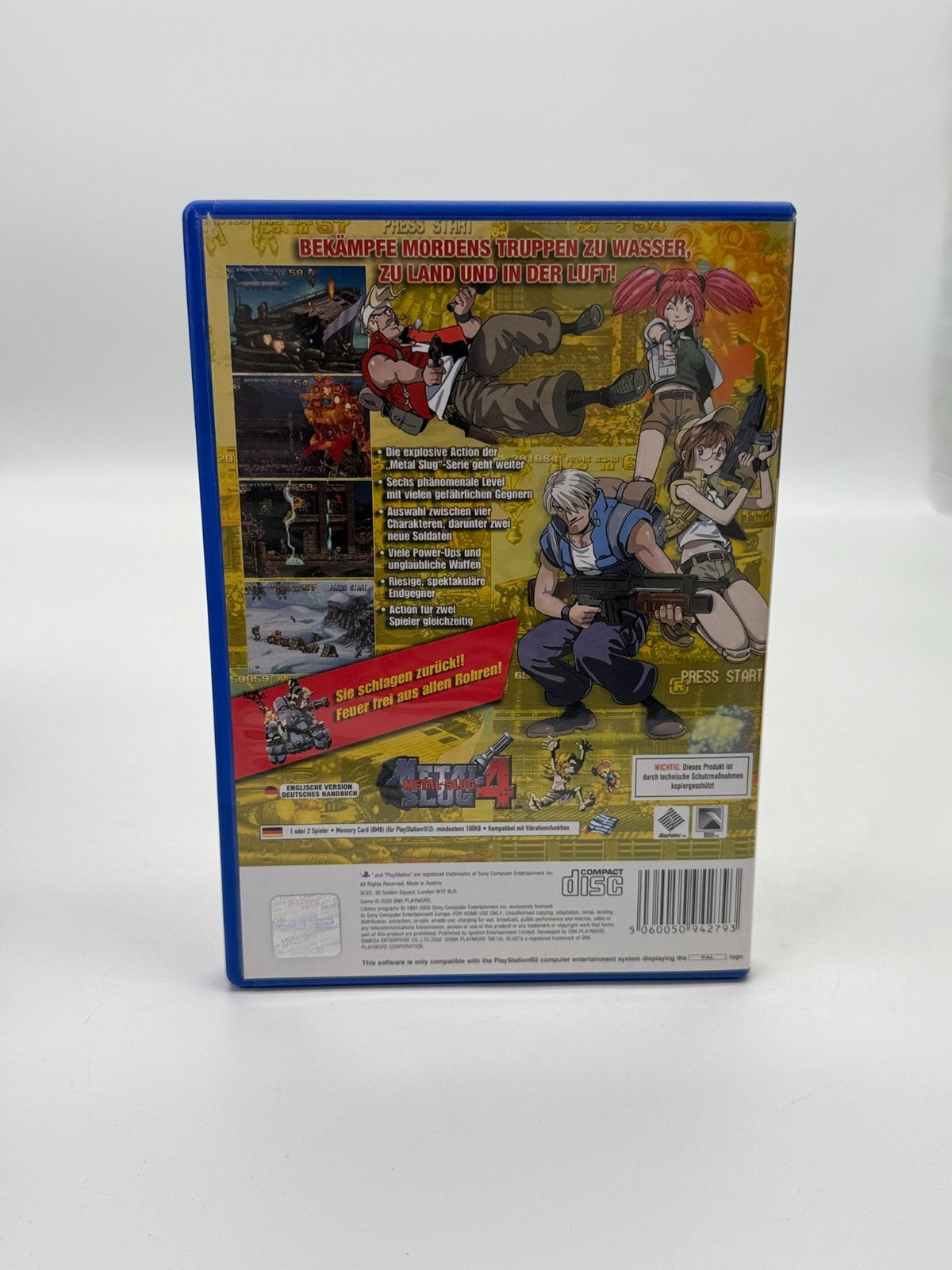 Metal Slug 4 Sony Playstation 2 Sehr guter Zustand CIB OVP