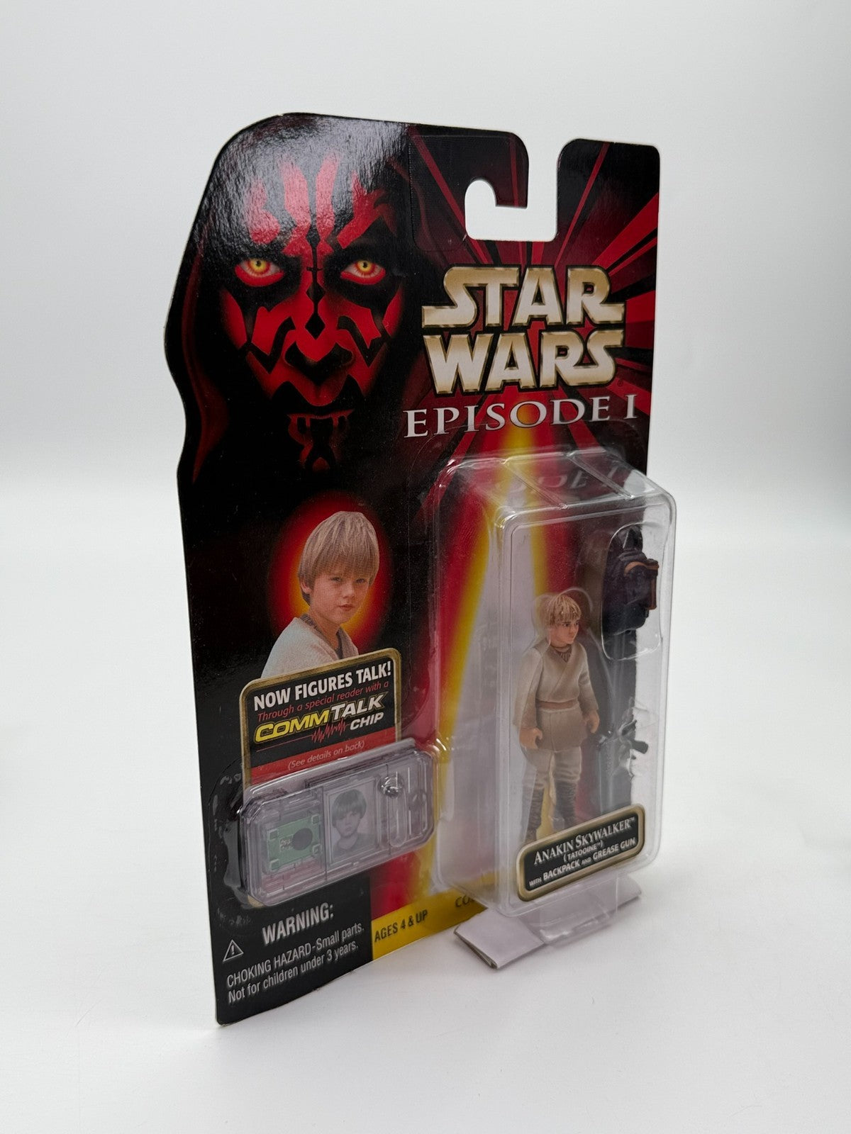 Star Wars Episode 1 Anakin Skywalker avec sac à dos et pistolet graisseur Neuf Non ouvert