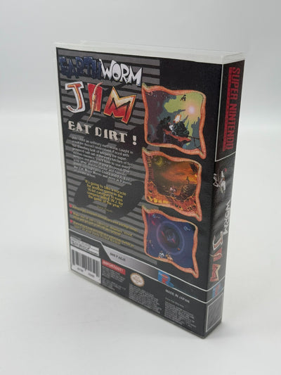 Earthworm Jim Super Nintendo SNES NTSC-U/C bon - très bon livret + cartouche