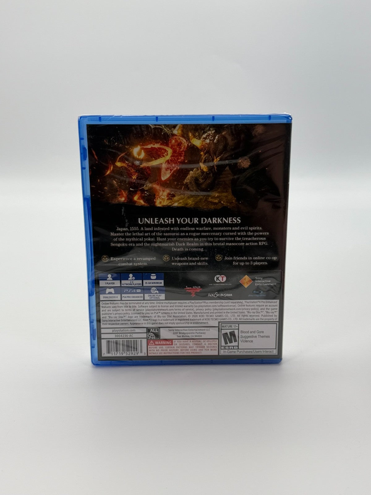 Nioh 2 Sony Playstation 4 Factory Sealed CIB OVP