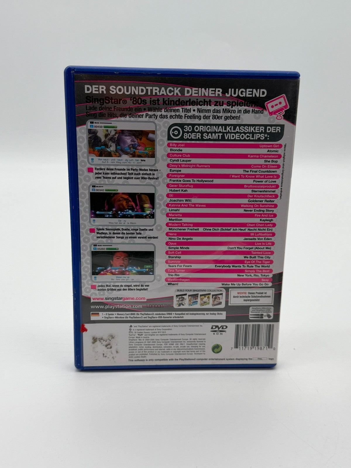 SingStar 80s Sony Playstation 2 guter Zustand CIB OVP