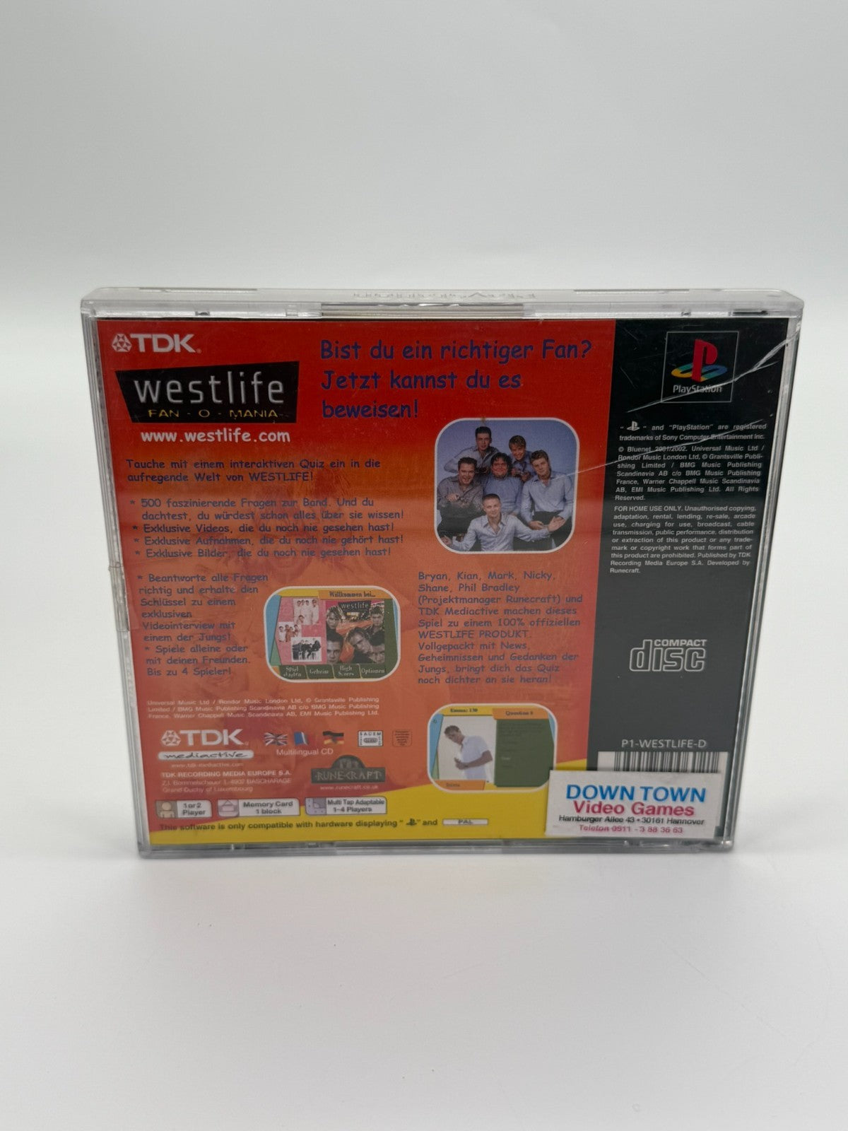 Westlife Fan-O-Mania Sony Playstation 1 guter Zustand CIB OVP