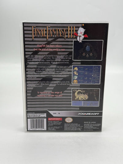Final Fantasy III Super Nintendo SNES NTSC-U/C guter Zustand Modul + Anleitung