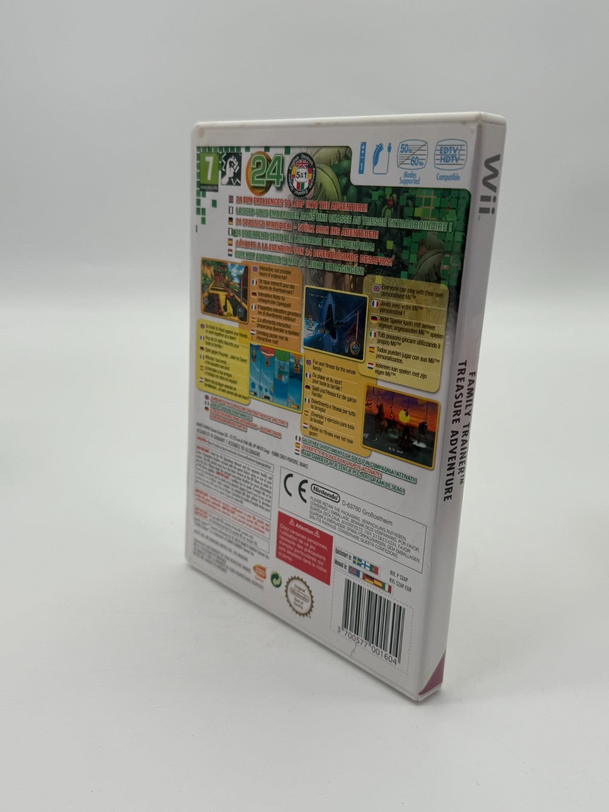 Family Trainer Treasure Adventure Nintendo Wii bon état complet en boîte