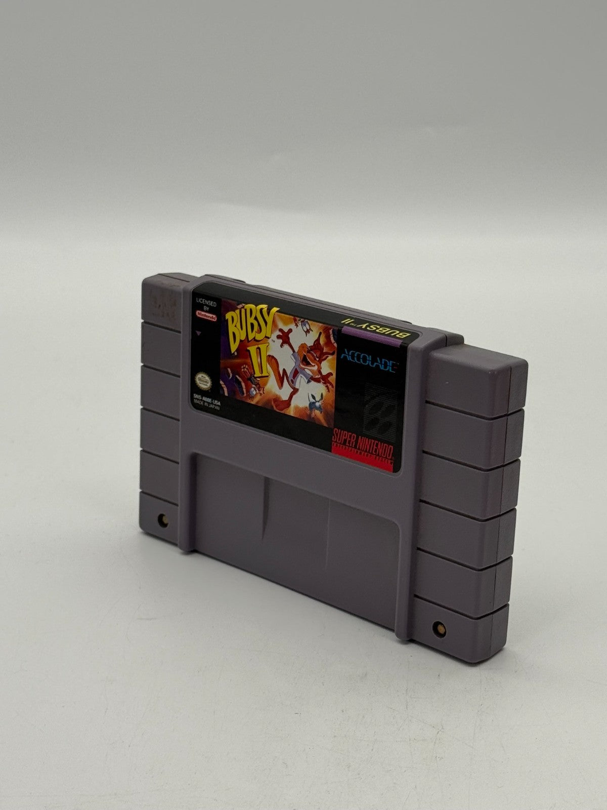 Bubsy II Super Nintendo SNES NTSC-U/C good condition Cartridge + Case